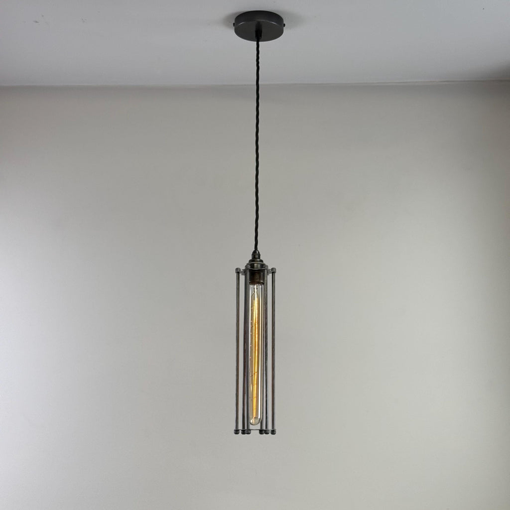 Brassvane steel cage pendant light additional view 3