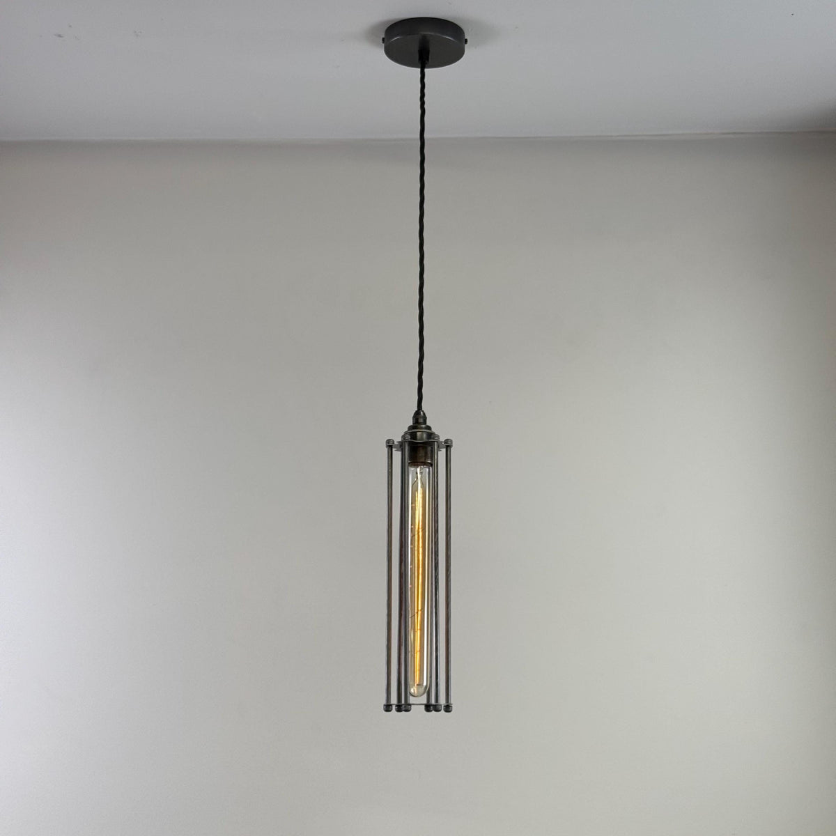Brassvane steel cage pendant light additional view 3