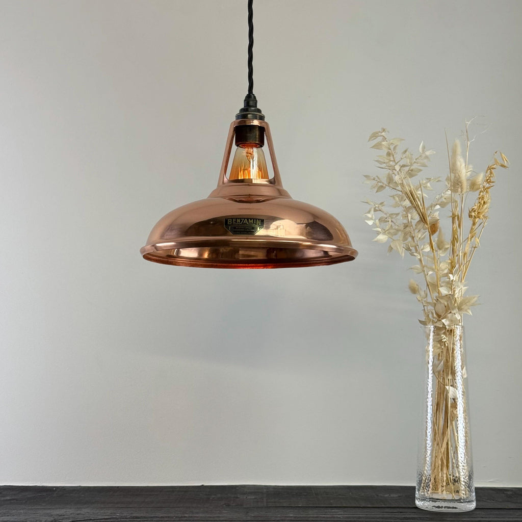 Brassvane handspun copper pendant light additional view 4
