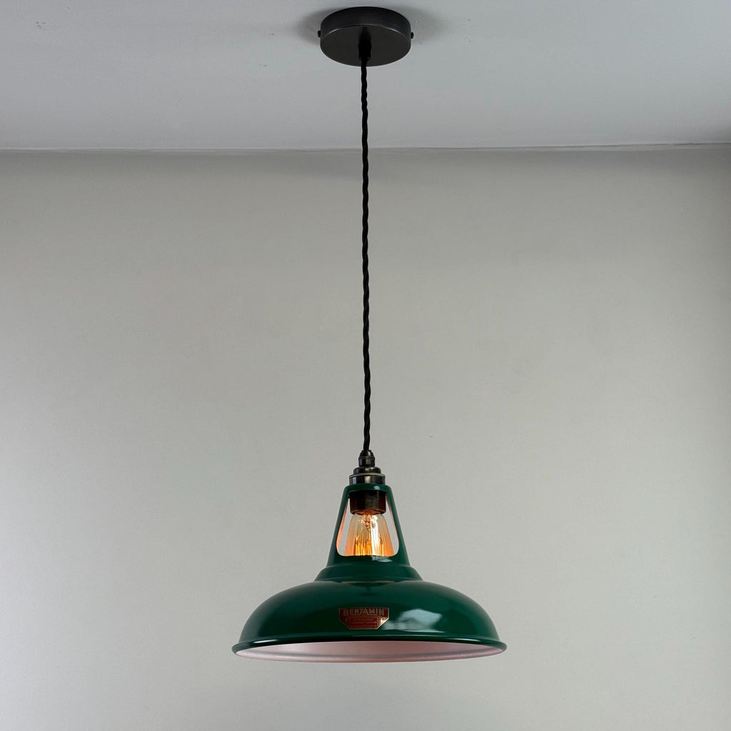 Brassvane racing green slotted pendant light additional view 11