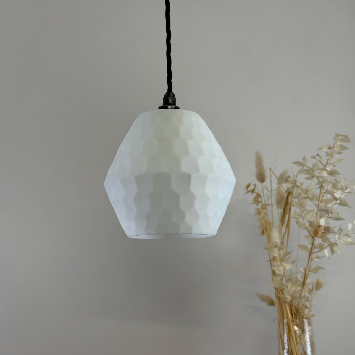 Brassvane opal prismatic glass pendant light additional view 3