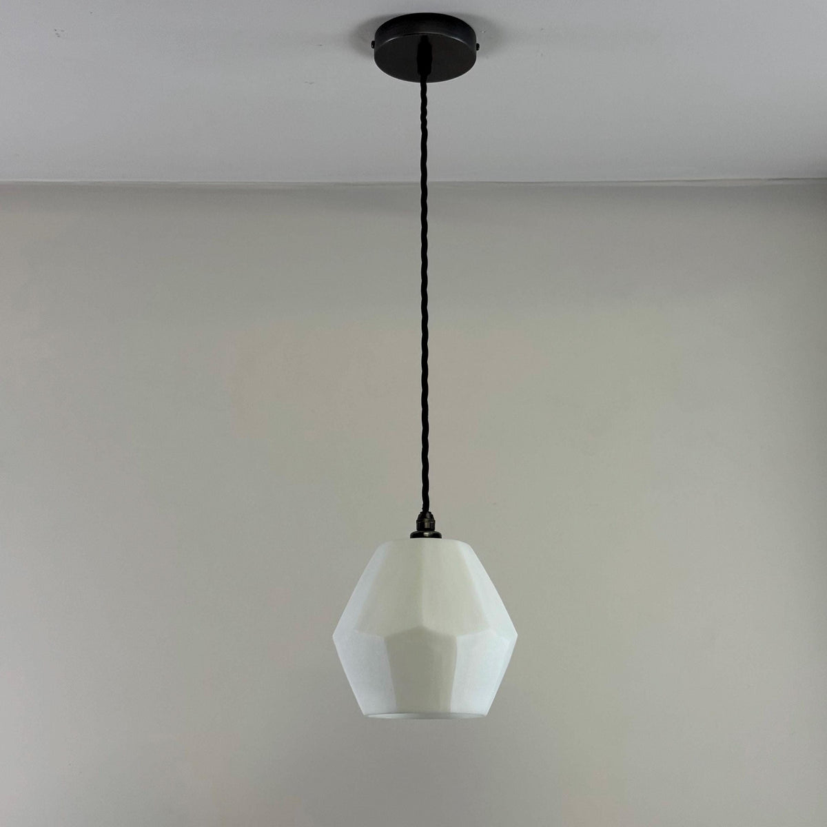 Brassvane white opal glass pendant light additional view 8