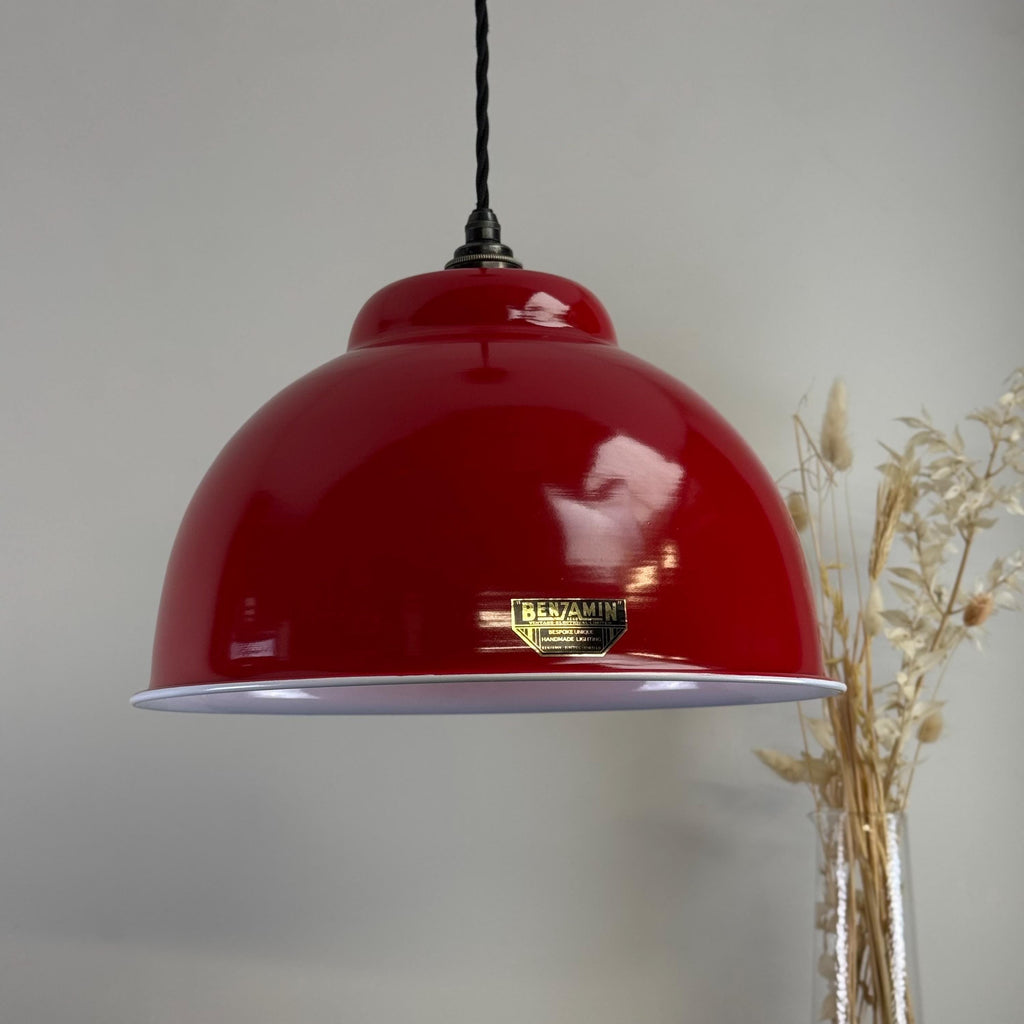 Brassvane red RLM pendant light additional view 6