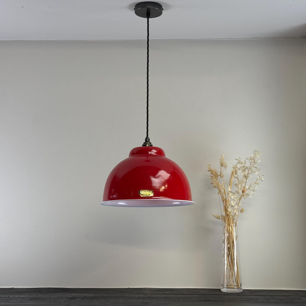 Brassvane red RLM pendant light additional view 4