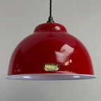 Brassvane red RLM pendant light overall view