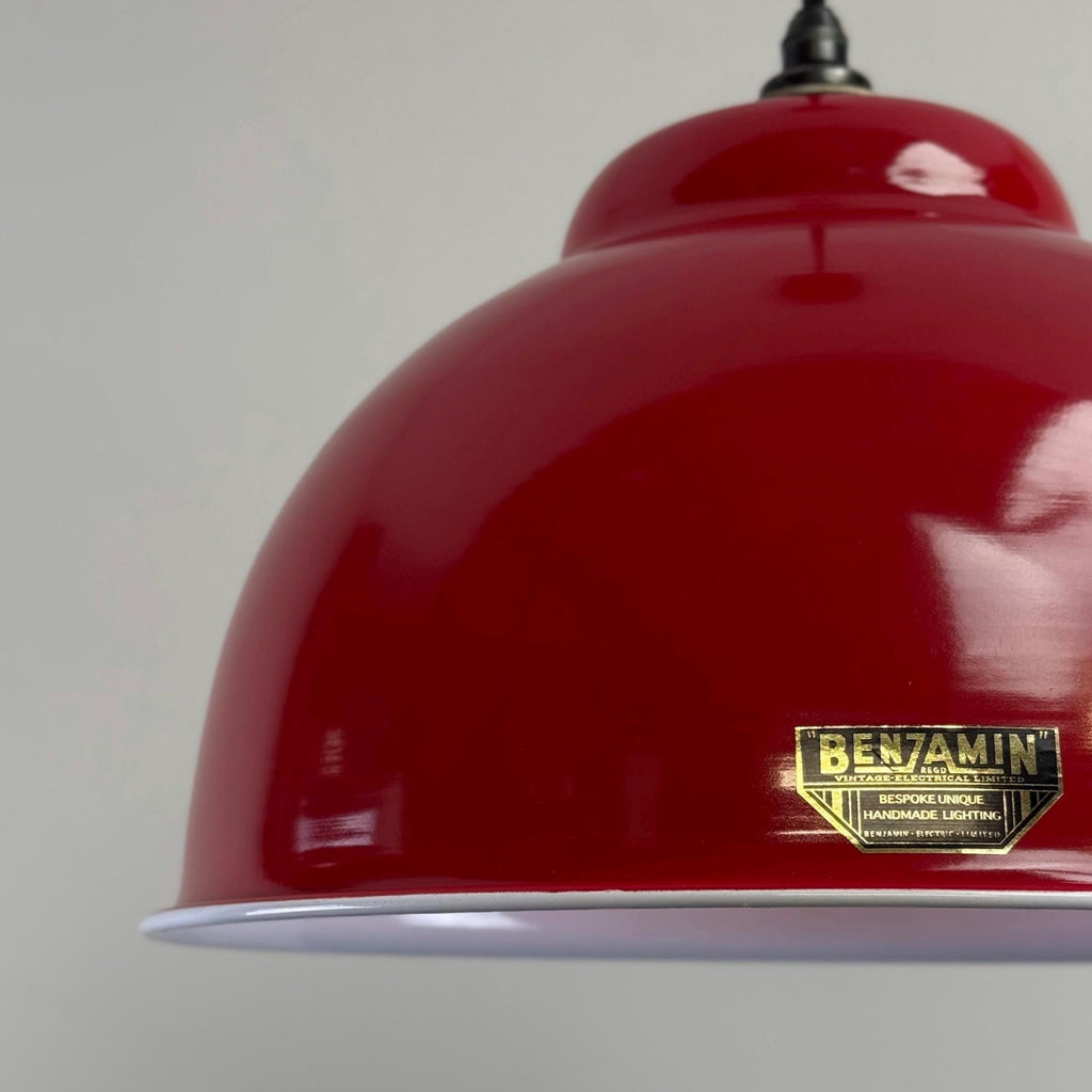 Brassvane red RLM pendant light additional view 7