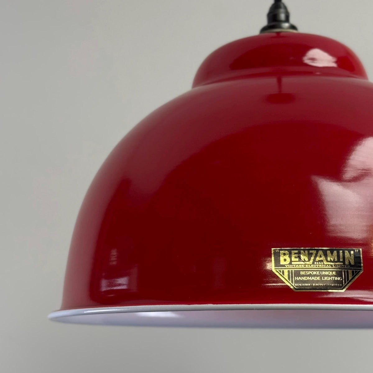 Brassvane red RLM pendant light additional view 7