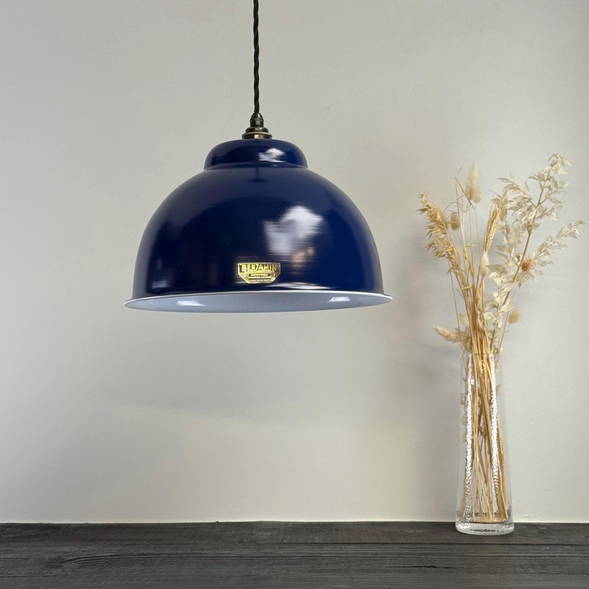 Brassvane royal blue RLM pendant light additional view 3