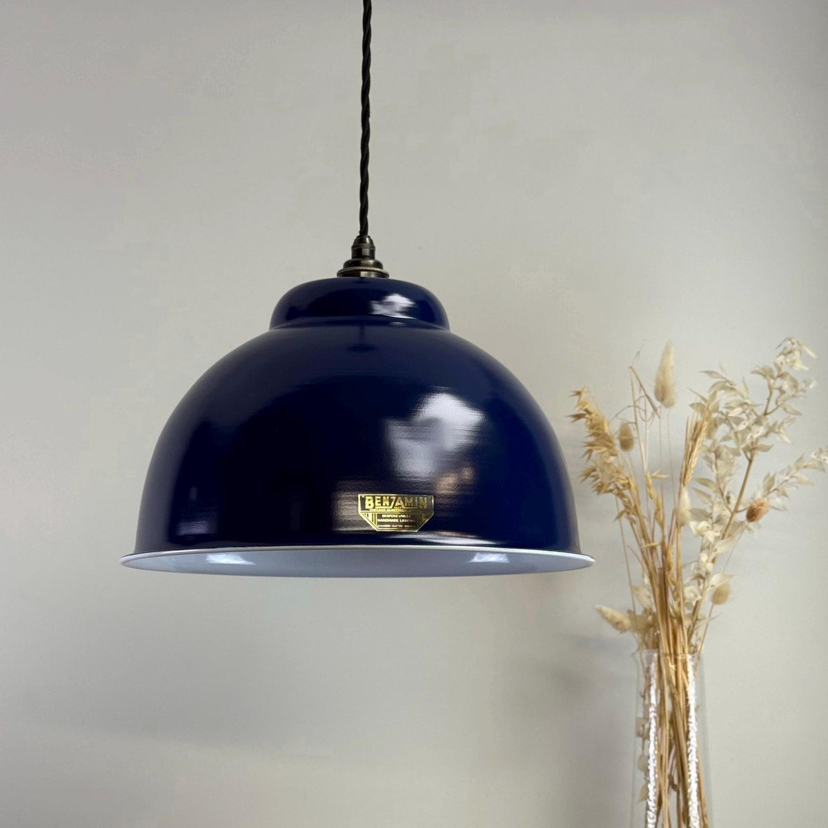 Brassvane royal blue RLM pendant light additional view 2