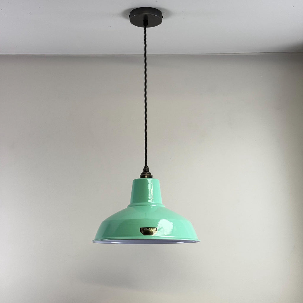 Brassvane teal green RLM pendant light additional view 5