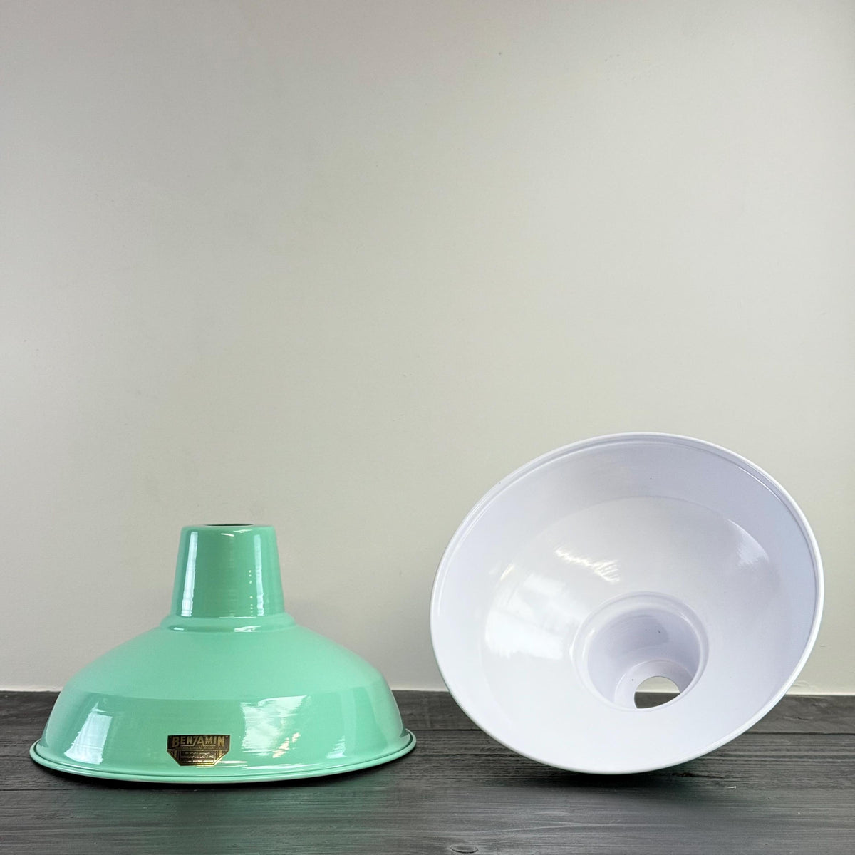 Brassvane teal green RLM pendant light additional view 9