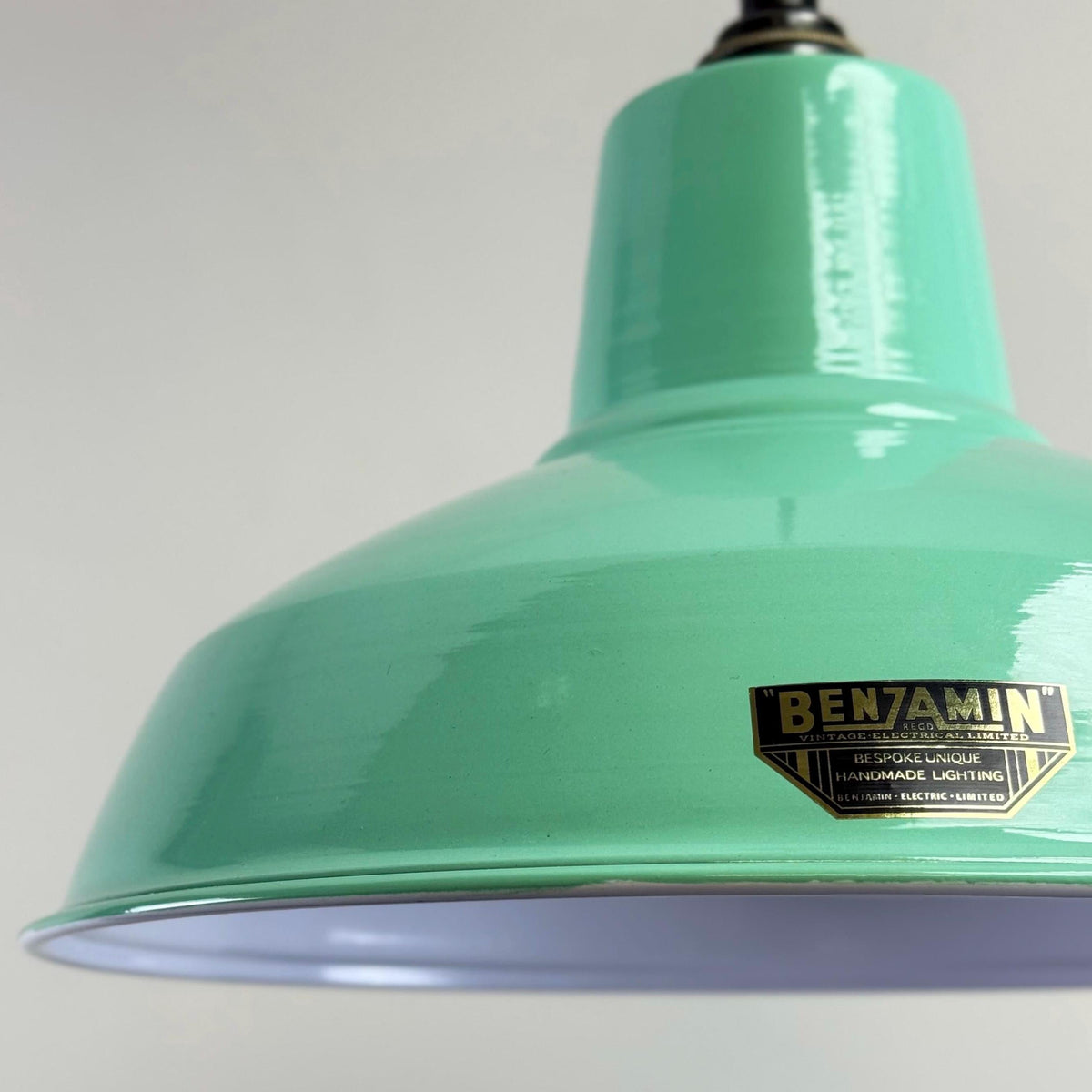 Brassvane teal green RLM pendant light additional view 7