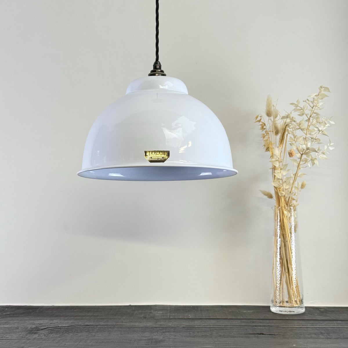 Brassvane white RLM pendant light additional view 3