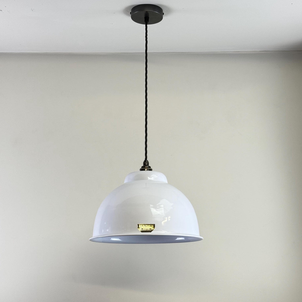 Brassvane white RLM pendant light additional view 5