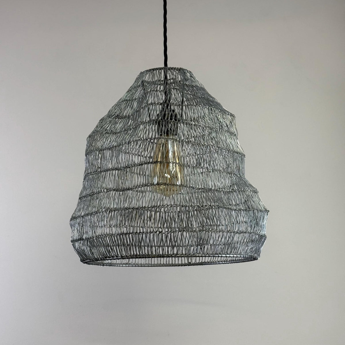 Brassvane beehive wire mesh pendant light additional view 6