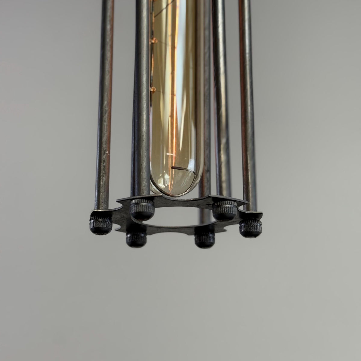 Brassvane steel cage pendant light additional view 7