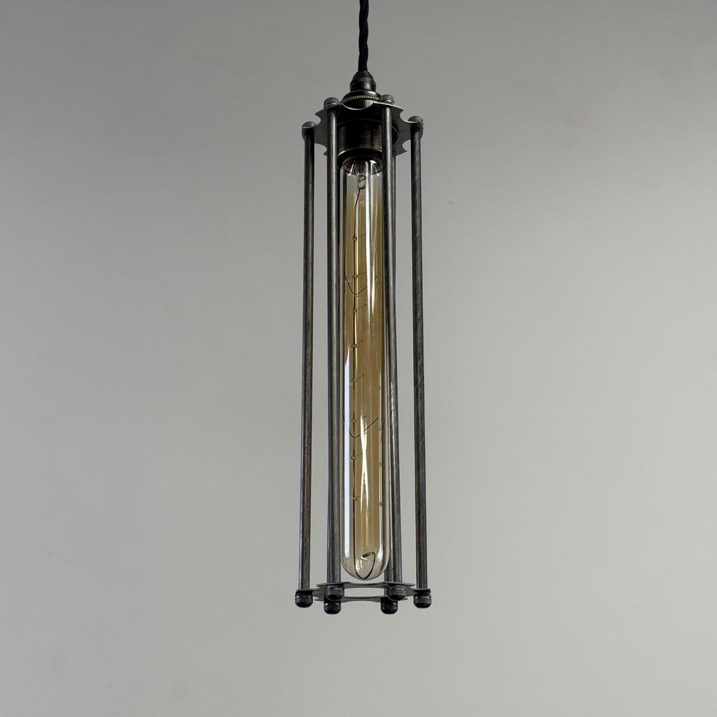 Brassvane steel cage pendant light additional view 8