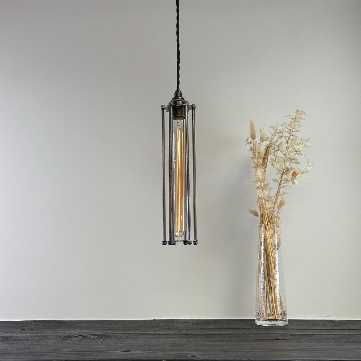 Brassvane steel cage pendant light additional view 5