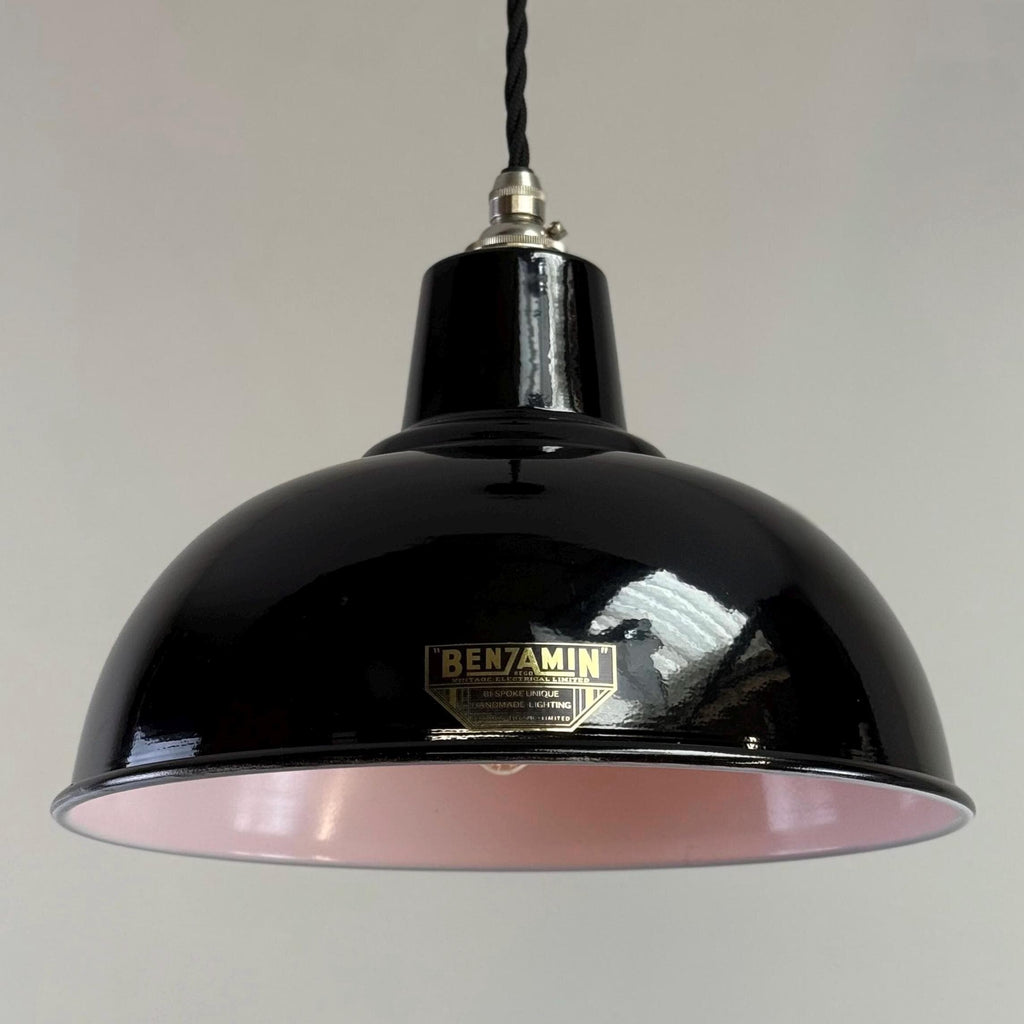 Brassvane midnight black dome pendant light additional view 5
