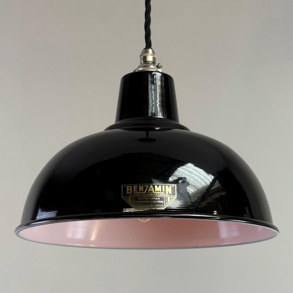 Brassvane midnight black dome pendant light additional view 5