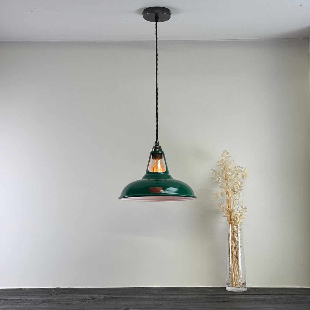 Brassvane racing green slotted pendant light additional view 12