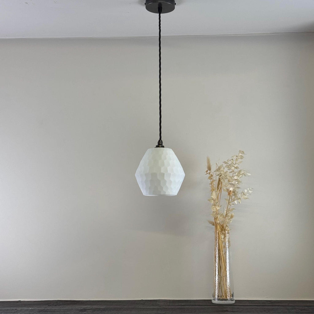 Brassvane opal prismatic glass pendant light additional view 4