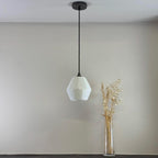 Brassvane white opal glass pendant light additional view 6