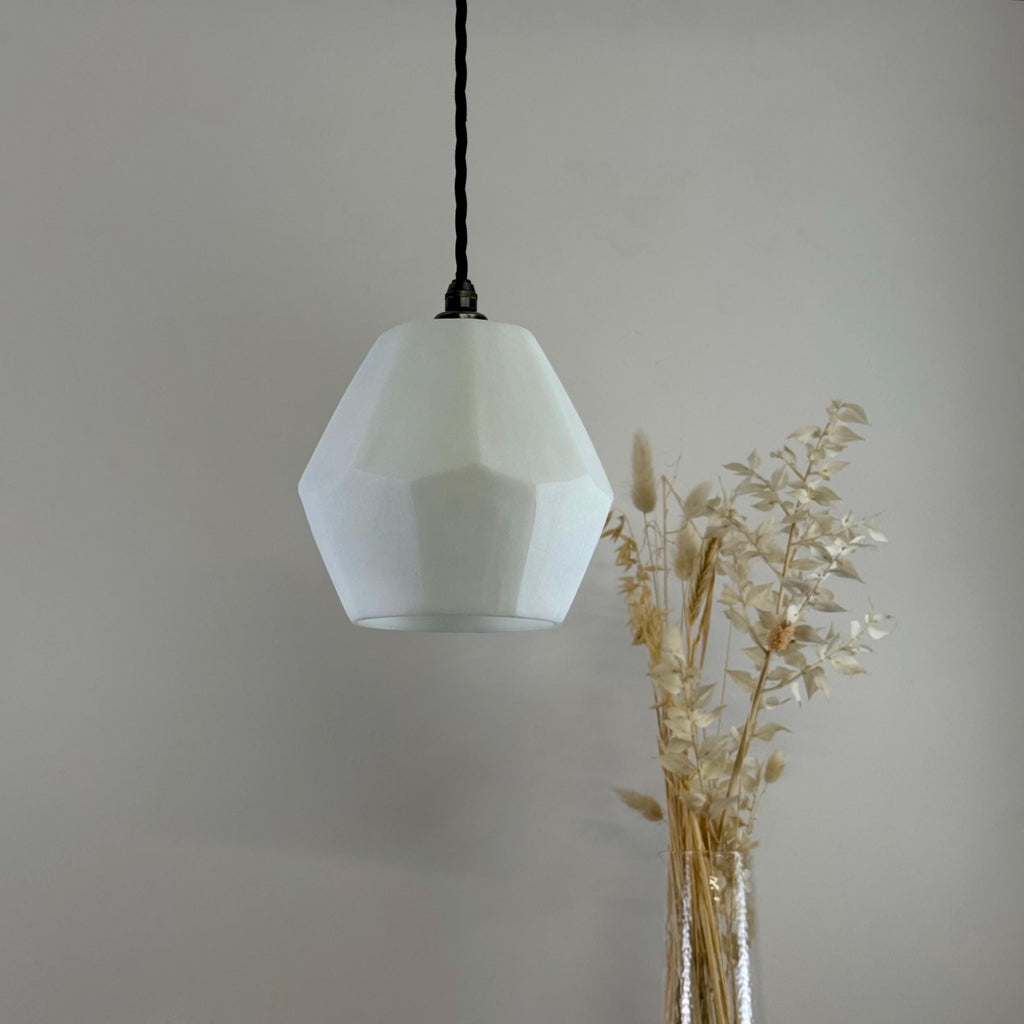 Brassvane white opal glass pendant light additional view 7