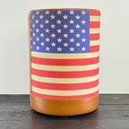 Brassvane USA flag pouf footstool additional view 4
