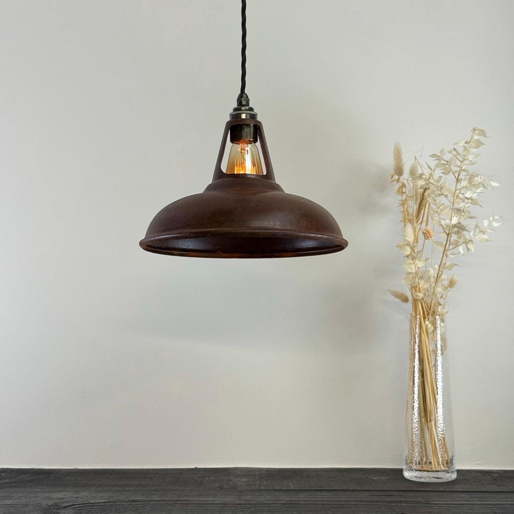 Brassvane rusted steel pendant light additional view 2