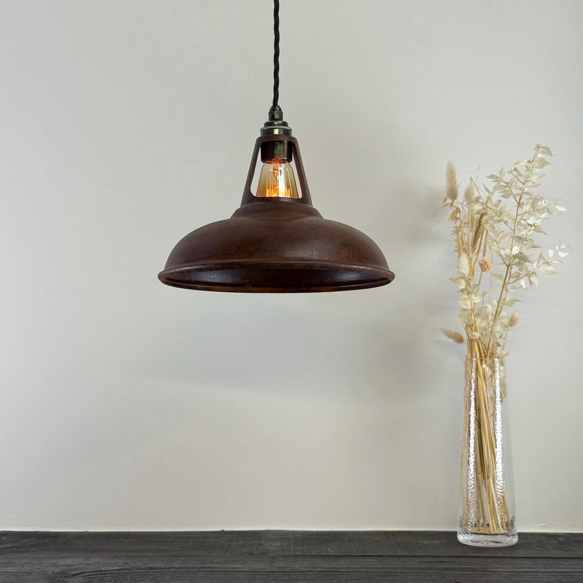 Brassvane rusted steel pendant light additional view 2