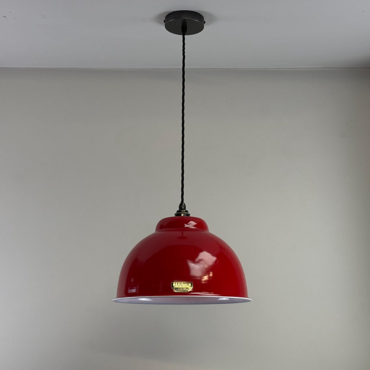 Brassvane red RLM pendant light additional view 5