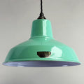 Brassvane teal green RLM pendant light overall view