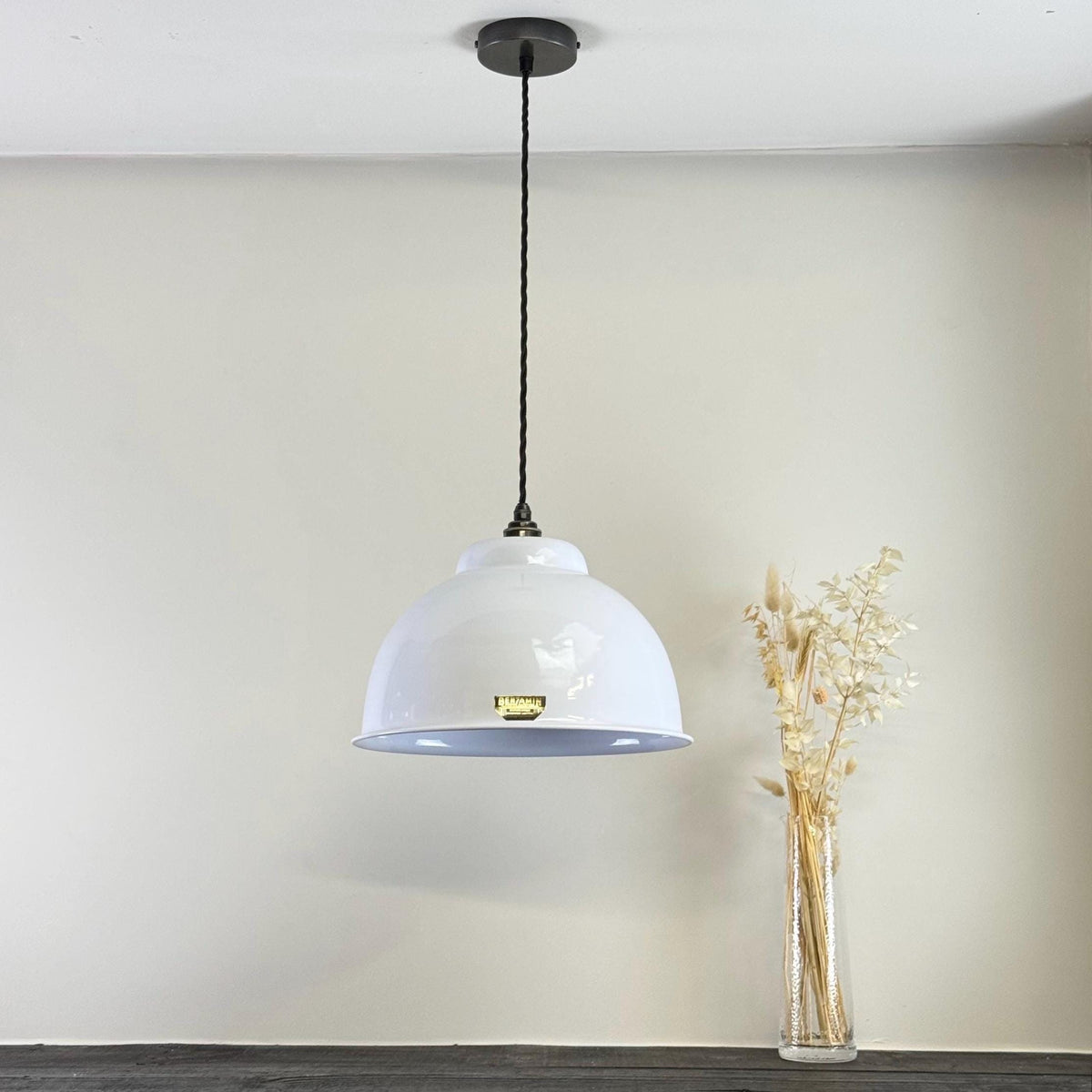 Brassvane white RLM pendant light additional view 4