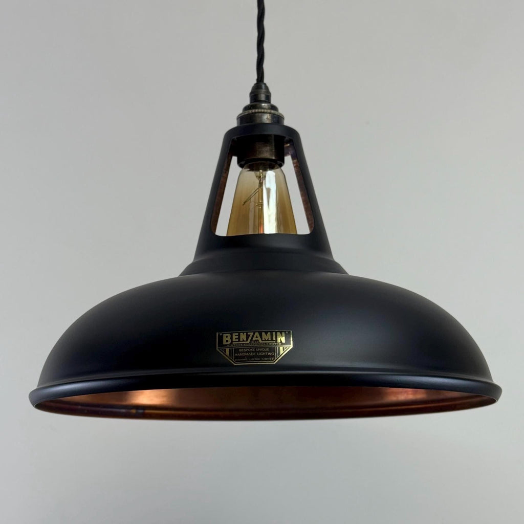 Brassvane matt black and copper pendant light additional view 9