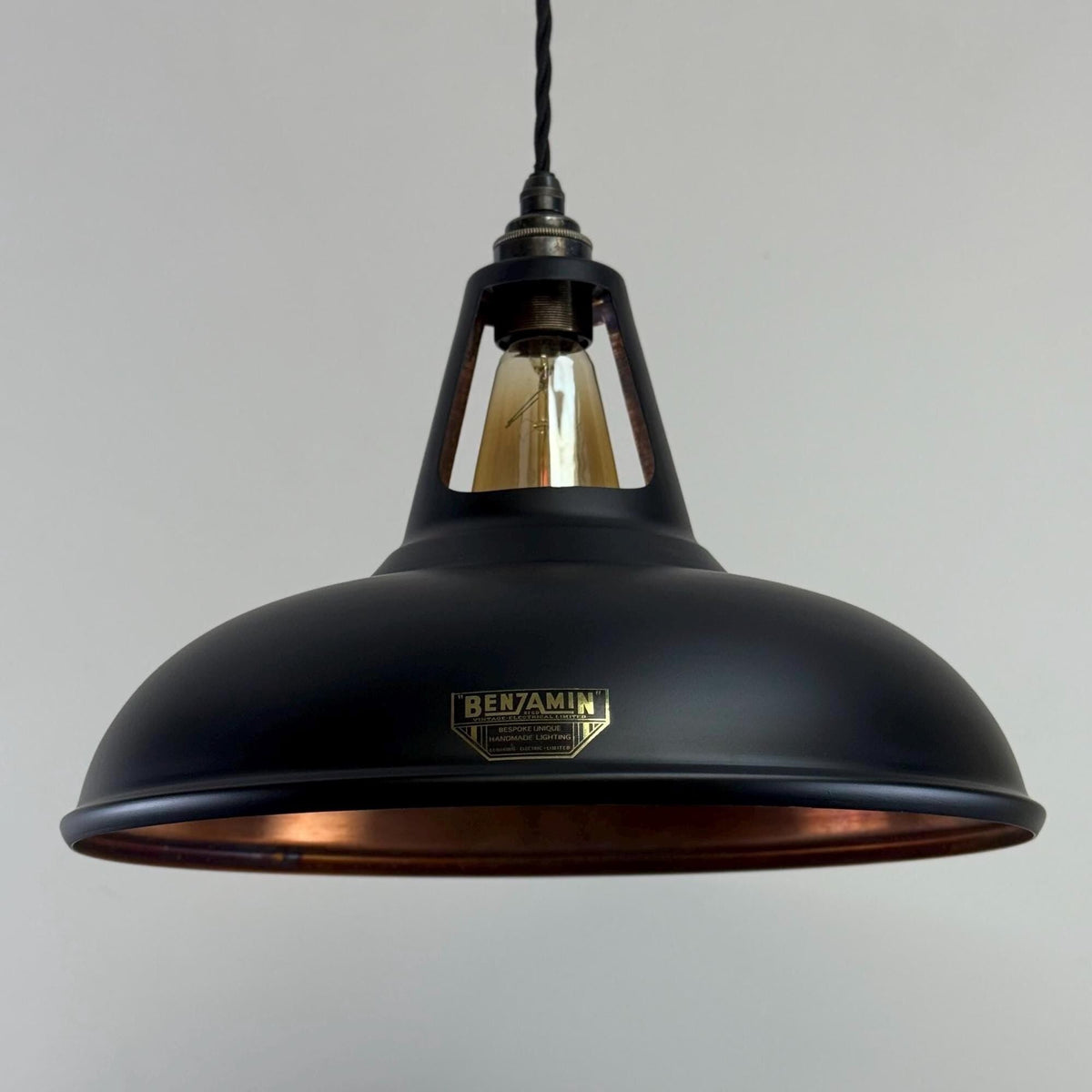Brassvane matt black and copper pendant light additional view 9