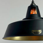Brassvane matt black and brass pendant light additional view 5