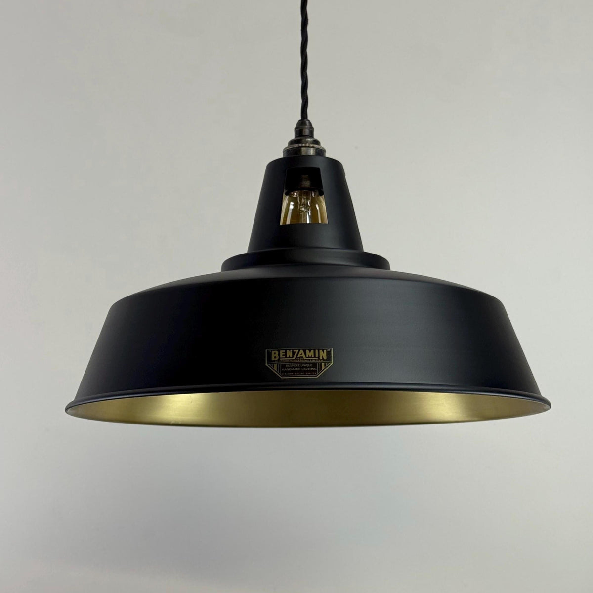 Brassvane matt black and brass pendant light additional view 8