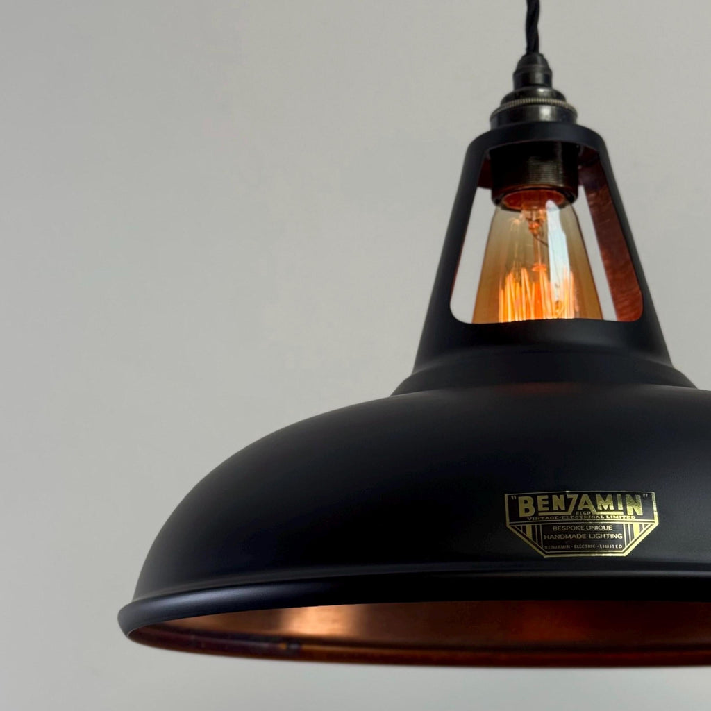 Brassvane matt black and copper pendant light additional view 6