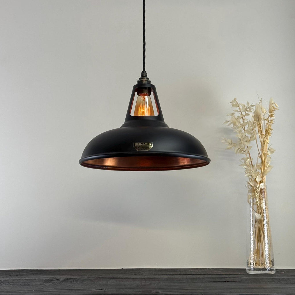 Brassvane matt black and copper pendant light additional view 5