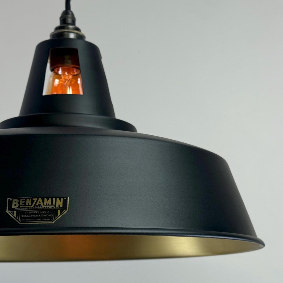 Brassvane matt black and brass pendant light additional view 6