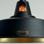 Brassvane matt black and brass pendant light additional view 7