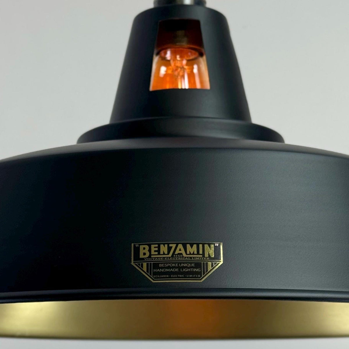 Brassvane matt black and brass pendant light additional view 7