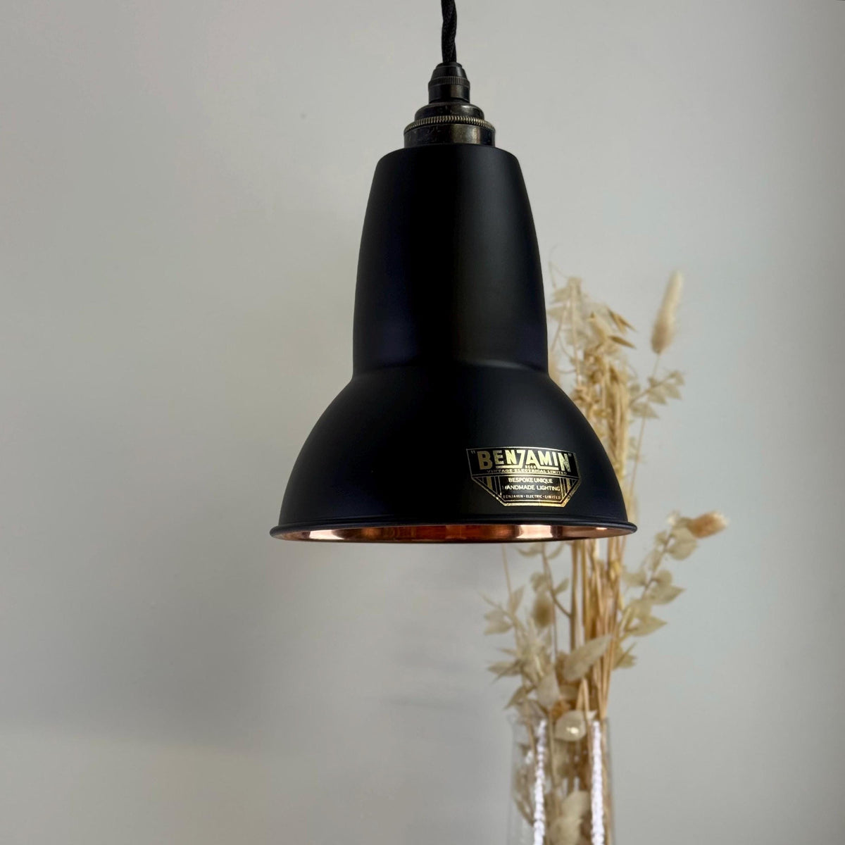 Brassvane matt black and copper pendant light additional view 3