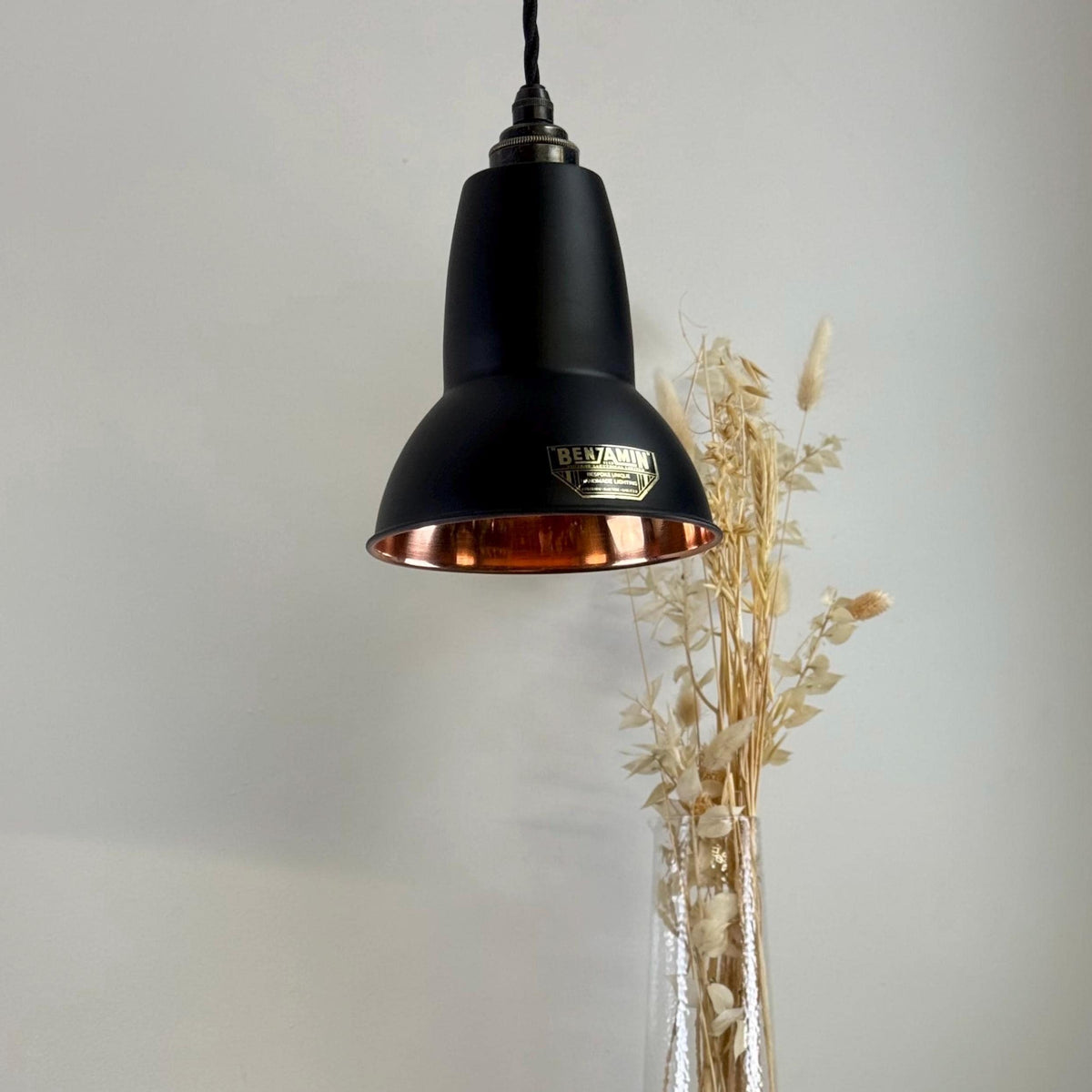 Brassvane matt black and copper pendant light additional view 5