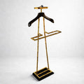 Brassvane brass valet suit stand overall view