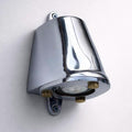 Brassvane polished aluminum outdoor wall light overall view