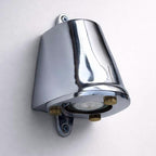 Brassvane polished aluminum outdoor wall light overall view