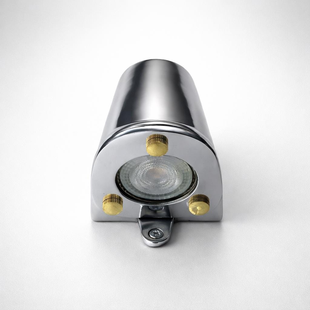 Brassvane polished aluminum outdoor wall light additional view 4